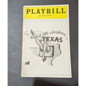 vtg Playbill The Best Little Whorehouse In‎ Texas" 46th Street Theatre  Jan 1982